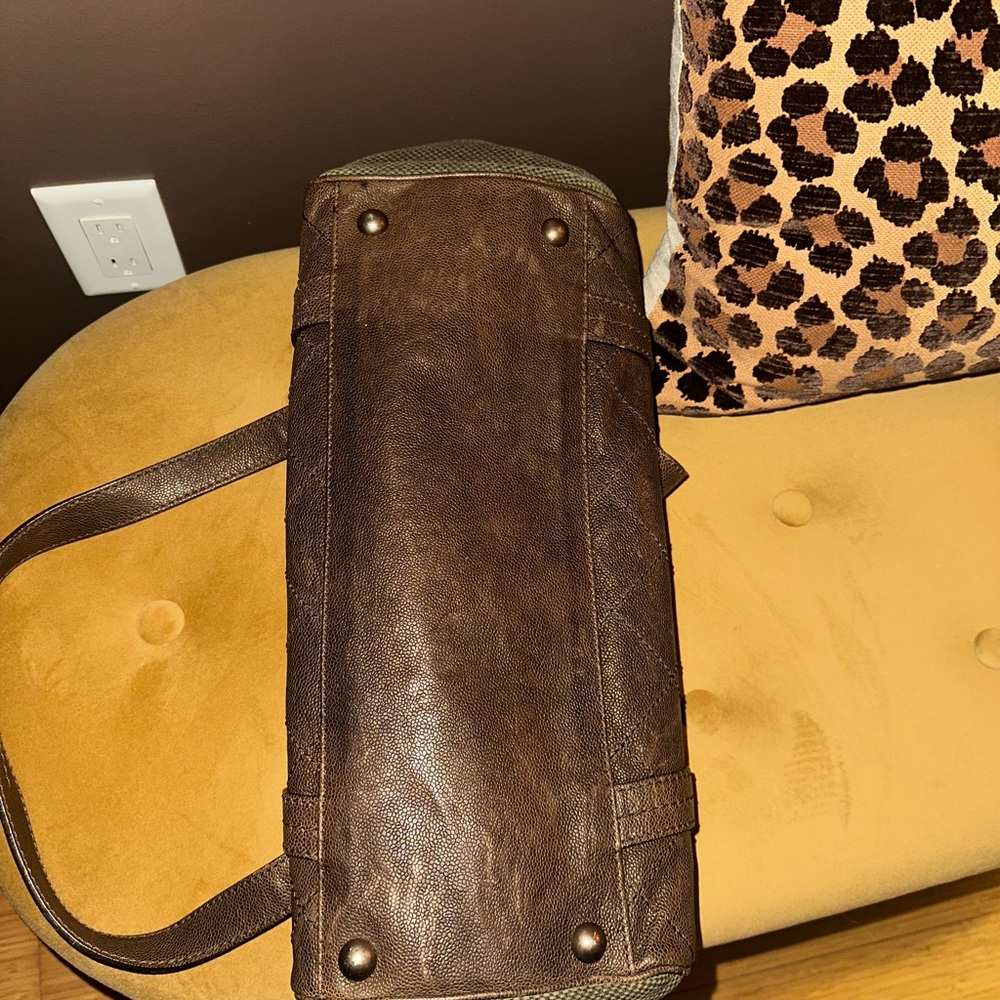 Vintage Y2K CHANEL Brown Quilted Leather Shoulder Bag - Picture 4 of 7